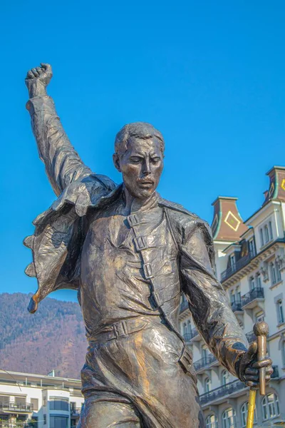 Famous Statue Freddy Mercury Montreux Switzerland — Stock Photo, Image