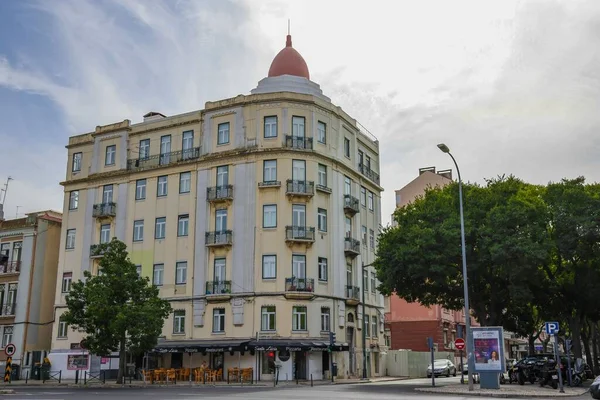 Architektur Der Gebäude Historischen Viertel Campo Pequeno Lissabon — Stockfoto