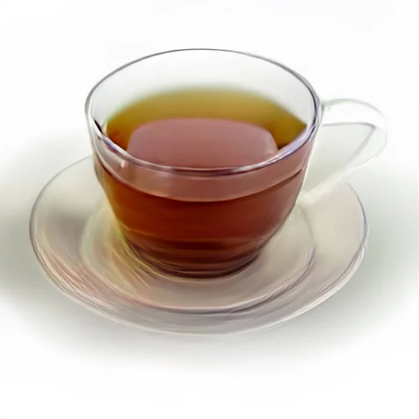 Ένα Ποτήρι Τσάι Λευκό Φόντο — Φωτογραφία Αρχείου