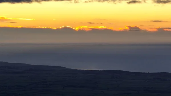 Приголомшливий Вид Золотий Схід Сонця Над Берегом Огмор — стокове фото
