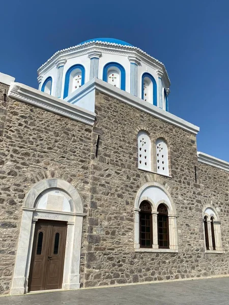 Yunanistan Kos Kentindeki Bir Kiliseye Yakın Çekim — Stok fotoğraf