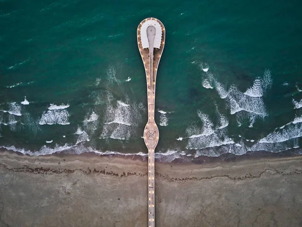 Aerial Drone Shot Punta Del Este Beach View — Stock Photo, Image