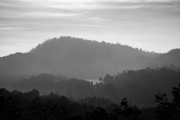 Beautiful Monochrome Natural View Hills — Stock Photo, Image