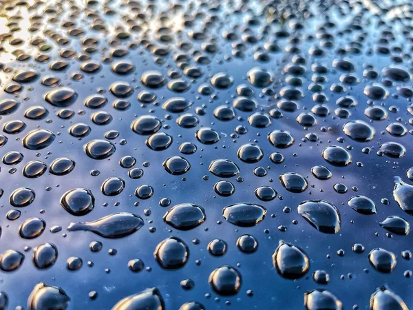 Closeup Shot Raindrops Glass — Stock Photo, Image