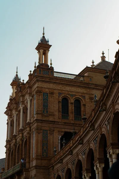 Plano Vertical Del Exterior Plaza España Sevilla España — Foto de Stock
