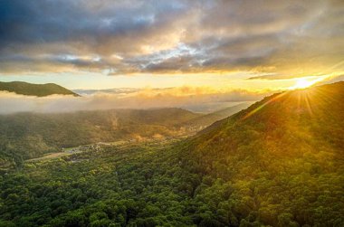 aerial nature scenery in  maggie valley north carolina clipart