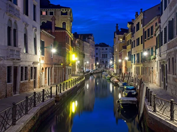 stock image Charming night view of canal in Venice, Italy