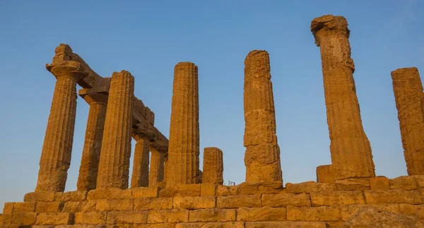 Ruínas Antigas Vale Dos Templos Sicília — Fotografia de Stock
