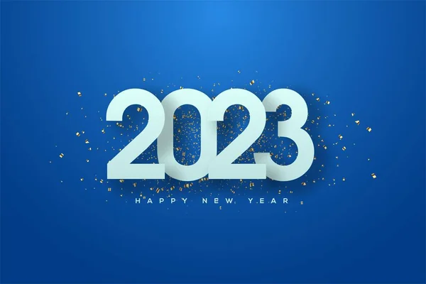 金属の輝き番号2023青の背景に — ストック写真