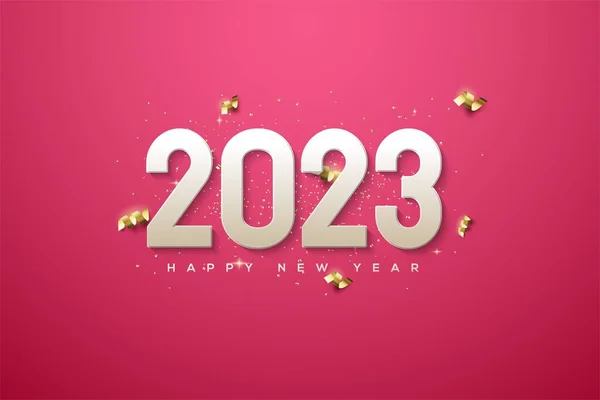 Szilveszteri Üdvözlőkártya Terv Ötlete Boldog Évet 2023 Ban — Stock Fotó