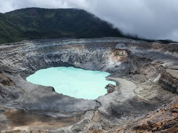 Jezioro Wulkaniczne Poas Kostaryce — Zdjęcie stockowe