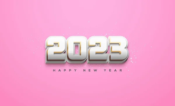 Κομψός Αριθμός Για Τον Εορτασμό Του Ευτυχισμένου Νέου Έτους 2023 — Φωτογραφία Αρχείου