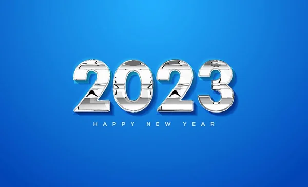 Números Únicos Modernos Para Feliz Año Nuevo 2023 Cartel Bandera — Foto de Stock
