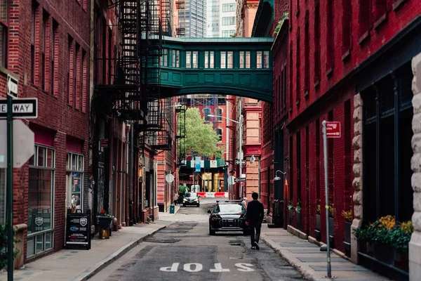 Αυτό Είναι Staple Street Στη Νέα Υόρκη — Φωτογραφία Αρχείου
