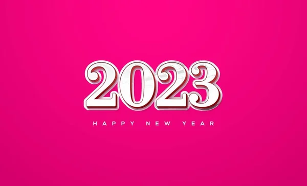 Feliz Año Nuevo 2023 Cartel Medios Sociales Con Números Blancos — Foto de Stock