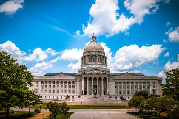 Das Faszinierende Missouri State Capitol Gebäude Mit Dem Innenhof Unter — Stockfoto