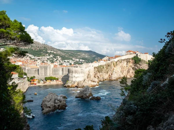 Uma Vista Panorâmica Fortaleza Bokar Localizada Dubrovnik Croácia — Fotografia de Stock