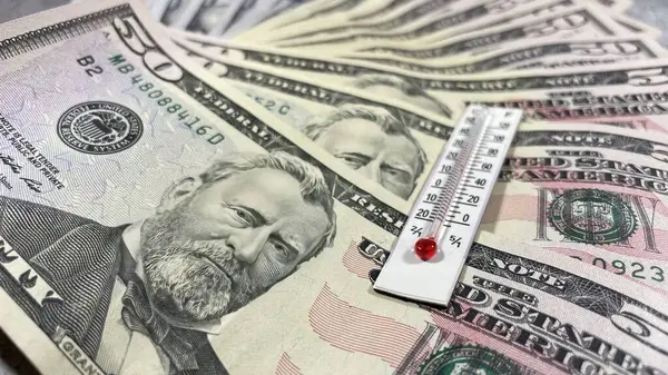 Eine Nahaufnahme Der Dollar Banknoten Auf Den Weltweiten Geldmärkten — Stockfoto
