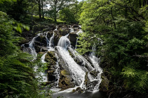 Long Exposure Swallow Falls Conwy Wales — Stock Photo, Image
