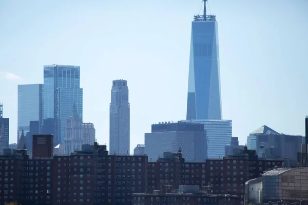 Uitzicht Wolkenkrabbers Manhattan New York City Verenigde Staten — Stockfoto