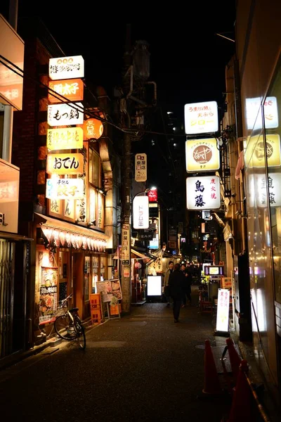 Tokyo Natt Gata Vinter Semester Nye — Stockfoto