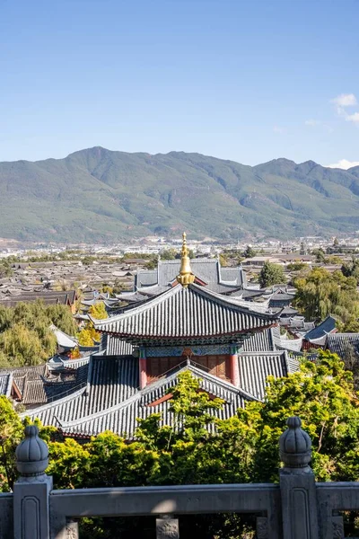 Vertikal Bild Lijiang Stad Nordvästra Delen Kinas Yunnan Provinsen — Stockfoto