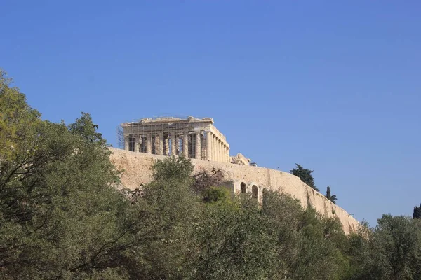Чудовий Кадр Парфенона Афінах Греція — стокове фото