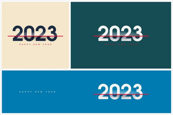 Ευτυχισμένο Νέο Έτος 2023 Διάφορα Χρώματα — Φωτογραφία Αρχείου