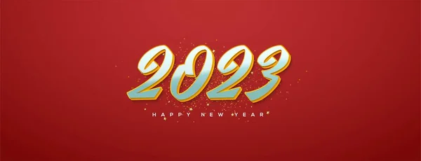 Новый Год 2023 Красным Фоном — стоковое фото