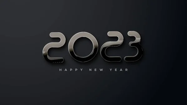 Modern Happy New Year 2023 Elegant Numbers — Stockfoto