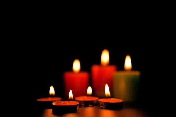 배경에 아름다운 촛불의 — 스톡 사진