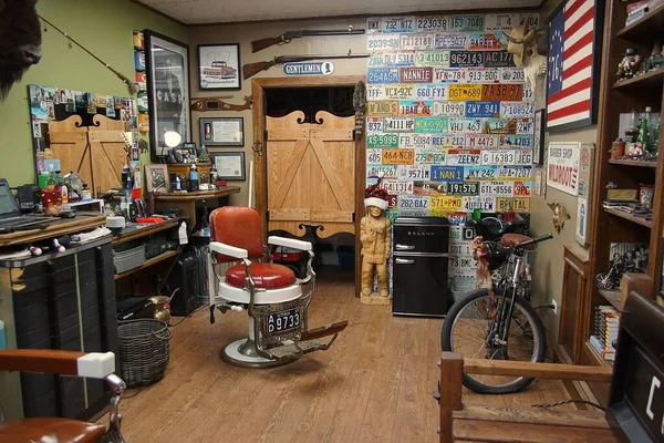 Interior Barbearia Barber Kaysville Utah — Fotografia de Stock