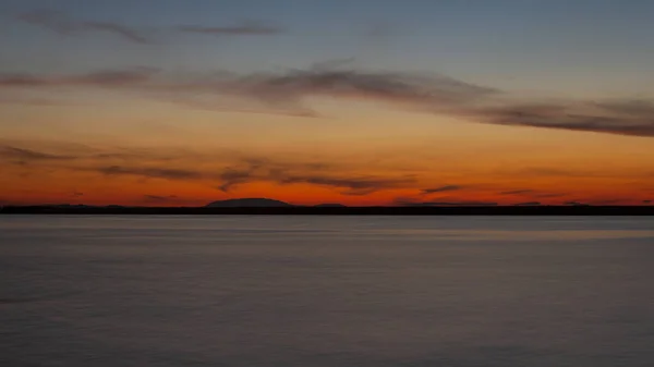 Ein Schöner Sonnenuntergang Über Dem Hafen Von Patras — Stockfoto
