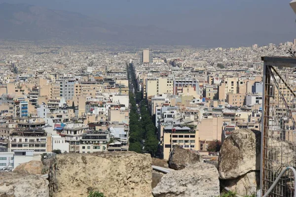 希腊雅典市的鸟瞰景观 — 图库照片