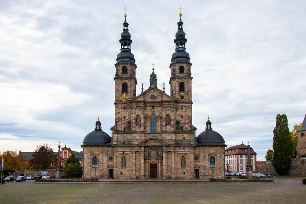 Catedral Fulda Com Céu Nublado Fundo Fulda Alemanha — Fotografia de Stock