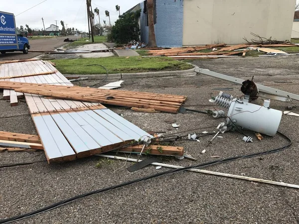 Plan Rapproché Des Conséquences Ouragan Harvey — Photo