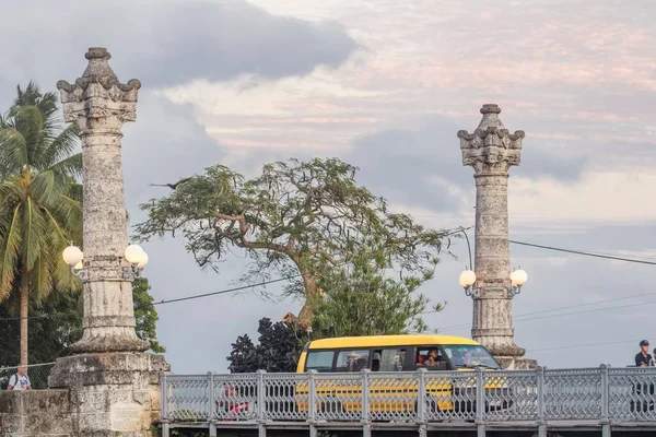 Concordia Vue Sur Pont Avec Circulation Symbole Local Matanzas Cuba — Photo