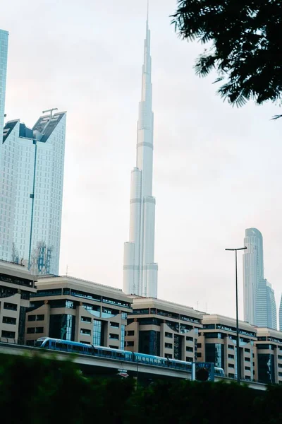 Beautiful View Burj Khalifa Dubai United Arab Emirates Bright Sky — Stock Photo, Image