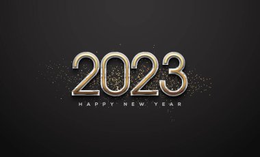 happy new year 2023 luxury background with elegant numbers