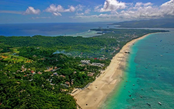 Güneşli Bir Günde Boracay Adası Nın Hava Manzarası Filipinler — Stok fotoğraf
