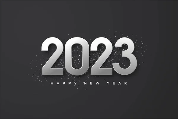 Szilveszteri Üdvözlőkártya Terv Ötlete Boldog Évet 2023 Ban — Stock Fotó