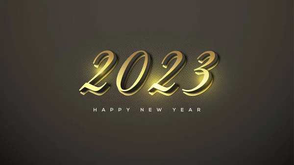 Happy New Year Classic Fancy Gold Numbers — Stock Photo, Image