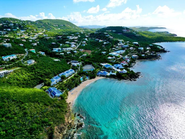 Thomas Abd Virgin Adaları Boyunca Serin Mavi Sularla Nefes Kesici — Stok fotoğraf