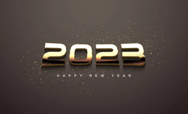 Ευτυχισμένο Νέο Έτος 2023 Φανταχτερό Λεπτό Αριθμούς — Φωτογραφία Αρχείου