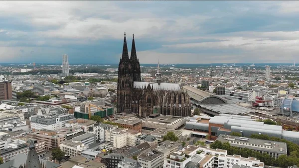 Aerial View Great Martin Church Cologne Cityscape Background Germany — Stock Photo, Image