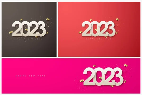 Uno Sfondo 2023 Con Numeri Bianchi — Foto Stock