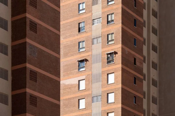 Windows High Rise Residential Building Benidorm Spain — Stock Photo, Image