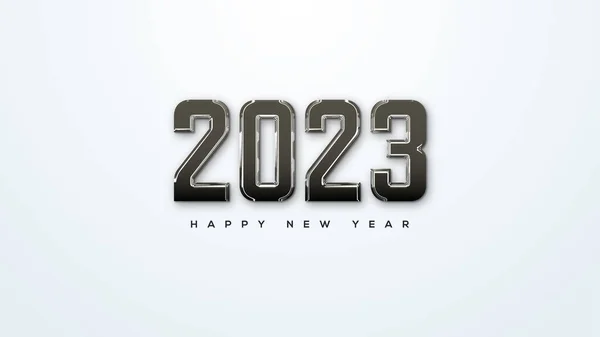 Modern Number 2023 Happy New Year Background — Stockfoto