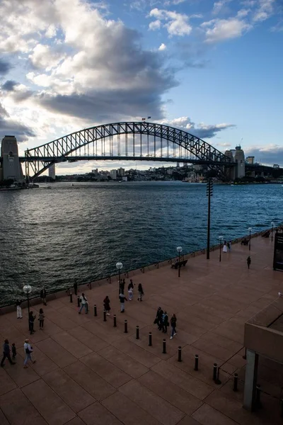 Plano Vertical Del Puente Del Puerto Sydney Sydney Australia — Foto de Stock