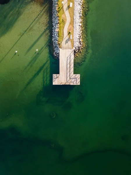 Vysokoúhlý Záběr Okanaganského Jezera Warfova Parku Během Léta — Stock fotografie